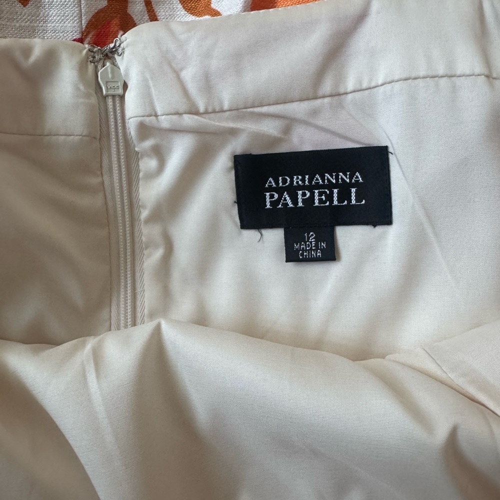 NWOT Adrianna Papell  linen cotton mini dress size 12 - Picture 5 of 6